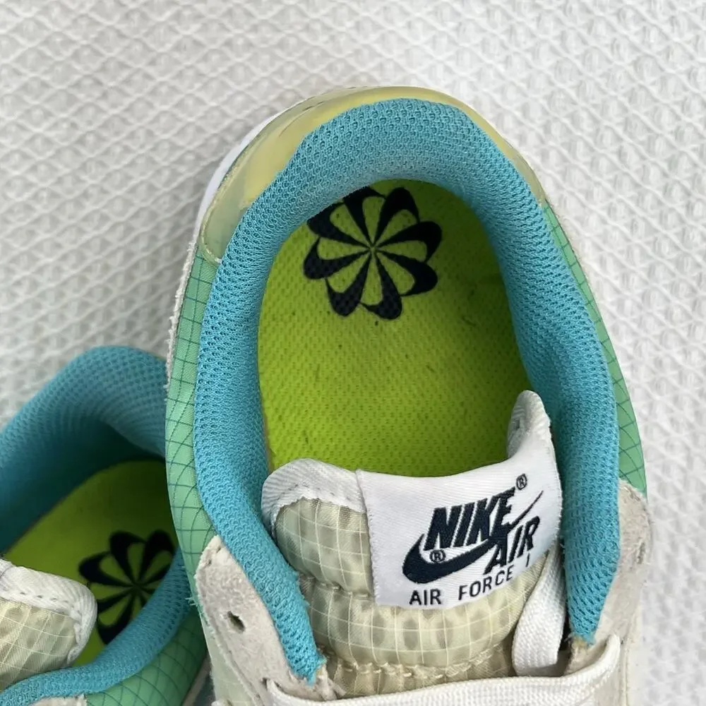 Nike Air Force 1 Crater Move To Zero White Dynamic Turquoise W Sz 9 DO7692-101